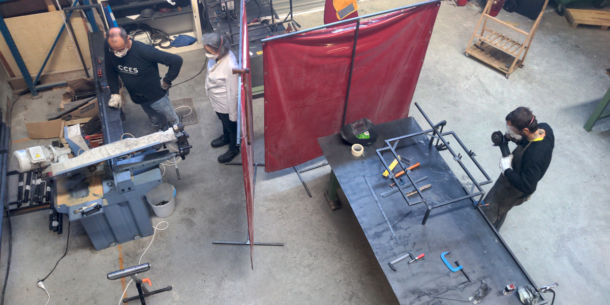 stage fabrication remorque vélo acier metal soudure