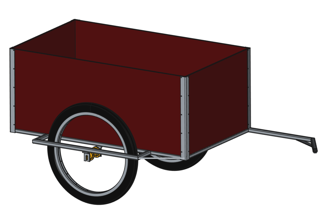 Bike trailer cart caisson L