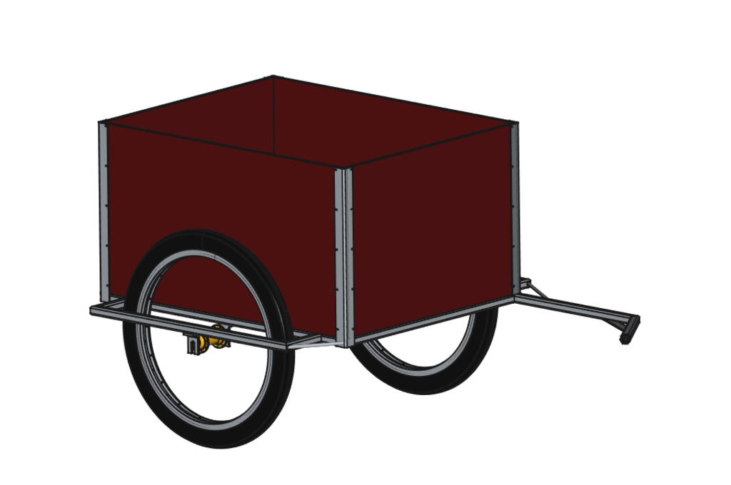 Trailer with standard box