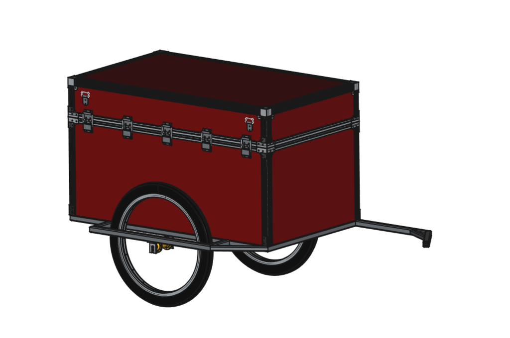 Professional large box bike trailer