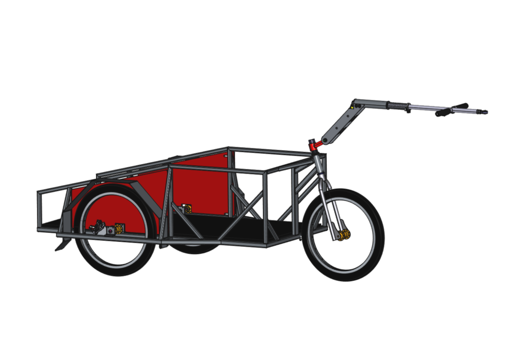 cariole PUMBA remorque vélo professionnelle vélo cargo cyclo-mobilité remorque vélo charge 300 kg