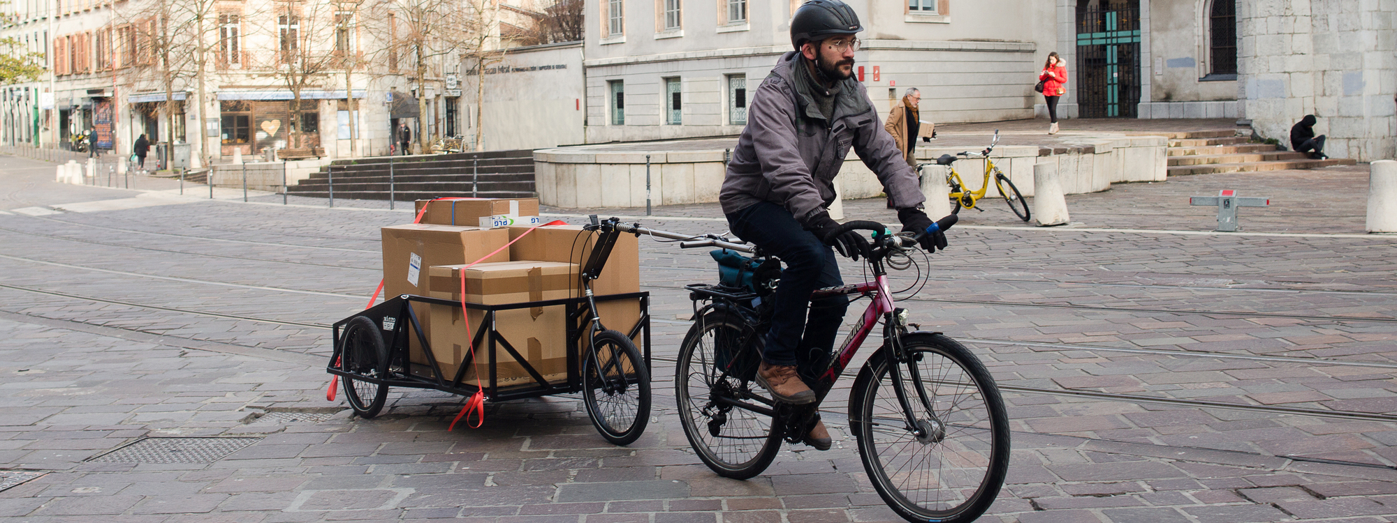 Remorque  PUMBA professionnels artisans vélo cyclo mobilité remorque vélo charge 300 kg